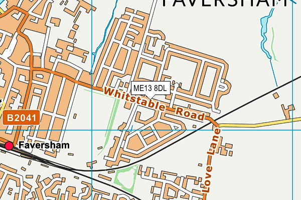 ME13 8DL map - OS VectorMap District (Ordnance Survey)