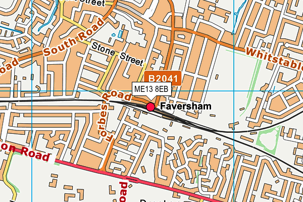 ME13 8EB map - OS VectorMap District (Ordnance Survey)