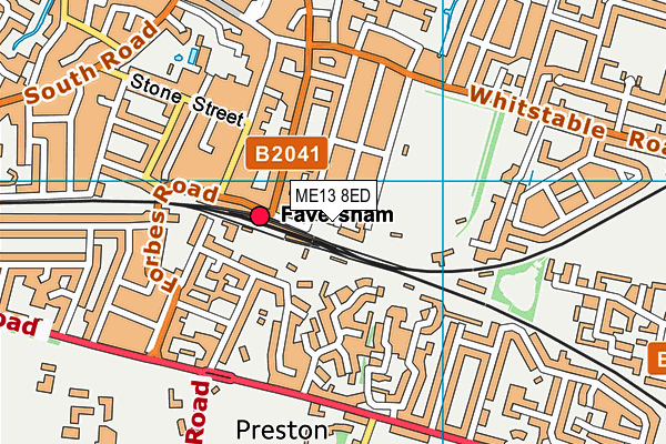 ME13 8ED map - OS VectorMap District (Ordnance Survey)