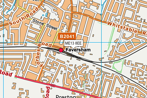 ME13 8EE map - OS VectorMap District (Ordnance Survey)