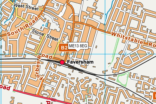 ME13 8EG map - OS VectorMap District (Ordnance Survey)