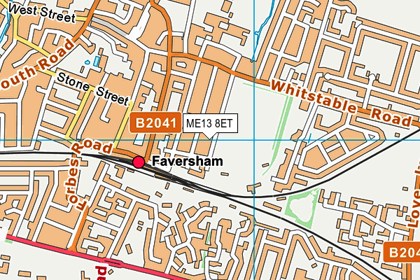 ME13 8ET map - OS VectorMap District (Ordnance Survey)