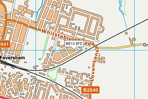 ME13 8FD map - OS VectorMap District (Ordnance Survey)