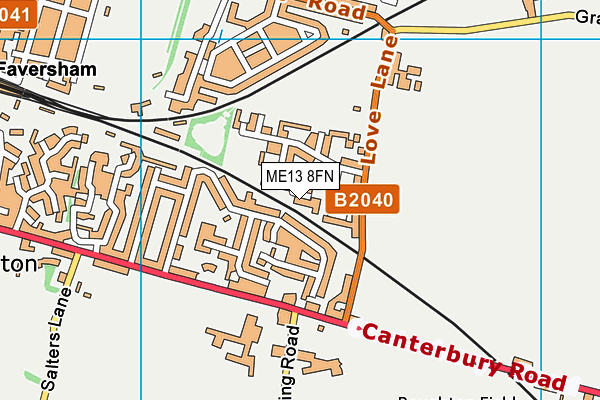 ME13 8FN map - OS VectorMap District (Ordnance Survey)