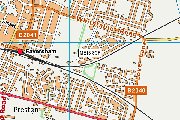 ME13 8GF map - OS VectorMap District (Ordnance Survey)