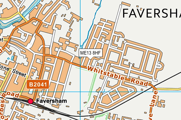 ME13 8HF map - OS VectorMap District (Ordnance Survey)