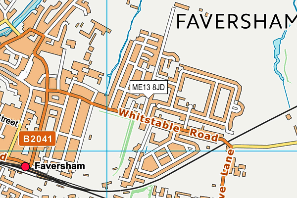 ME13 8JD map - OS VectorMap District (Ordnance Survey)