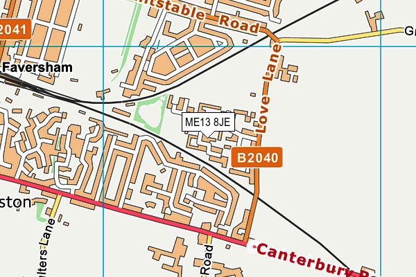 ME13 8JE map - OS VectorMap District (Ordnance Survey)