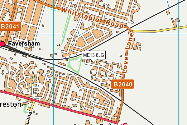 ME13 8JG map - OS VectorMap District (Ordnance Survey)