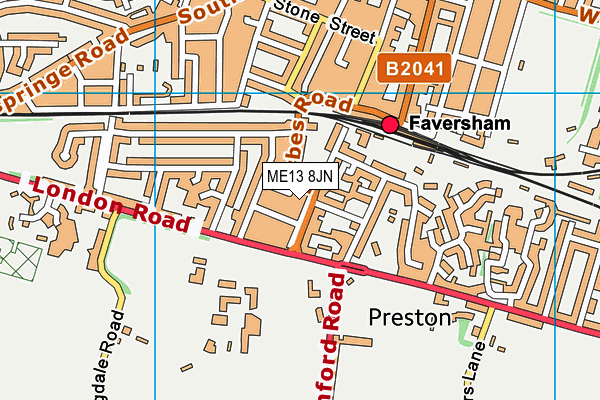 ME13 8JN map - OS VectorMap District (Ordnance Survey)