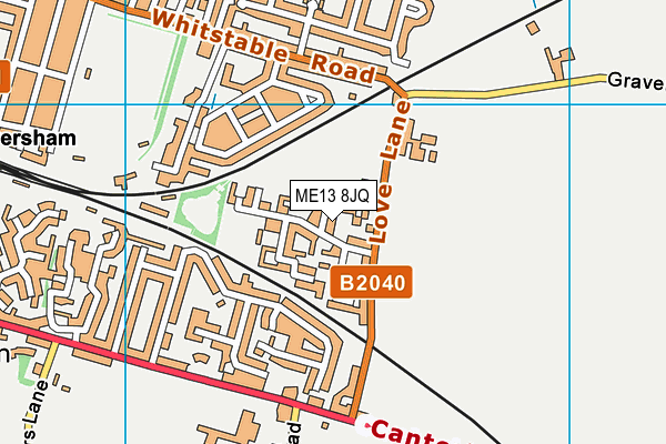 ME13 8JQ map - OS VectorMap District (Ordnance Survey)