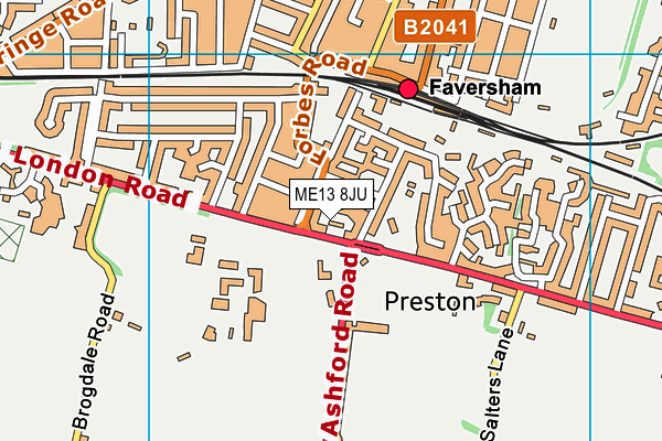 ME13 8JU map - OS VectorMap District (Ordnance Survey)