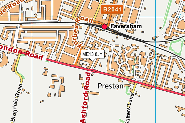 ME13 8JY map - OS VectorMap District (Ordnance Survey)