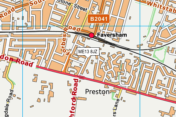 ME13 8JZ map - OS VectorMap District (Ordnance Survey)