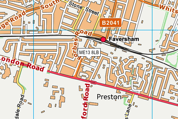 ME13 8LB map - OS VectorMap District (Ordnance Survey)