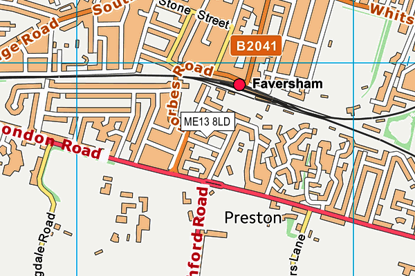 ME13 8LD map - OS VectorMap District (Ordnance Survey)