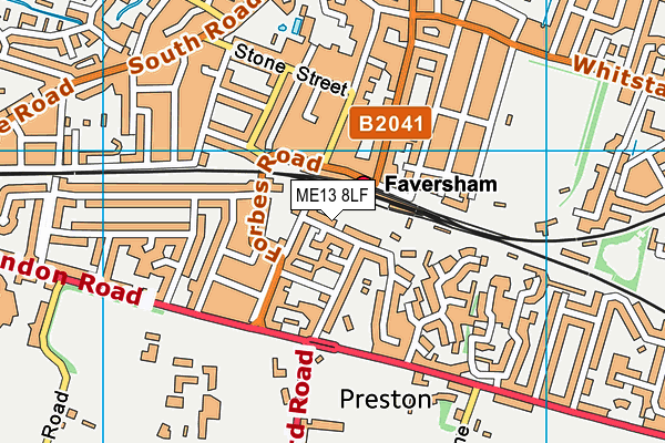 ME13 8LF map - OS VectorMap District (Ordnance Survey)