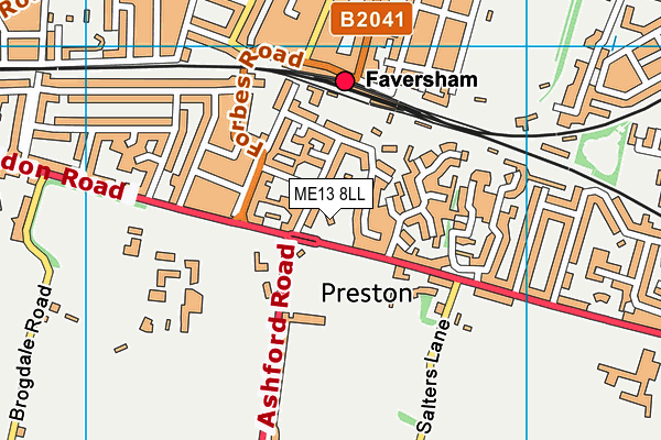 ME13 8LL map - OS VectorMap District (Ordnance Survey)