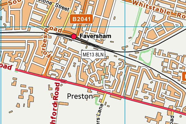 ME13 8LN map - OS VectorMap District (Ordnance Survey)