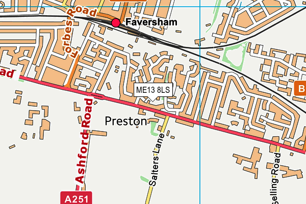 ME13 8LS map - OS VectorMap District (Ordnance Survey)