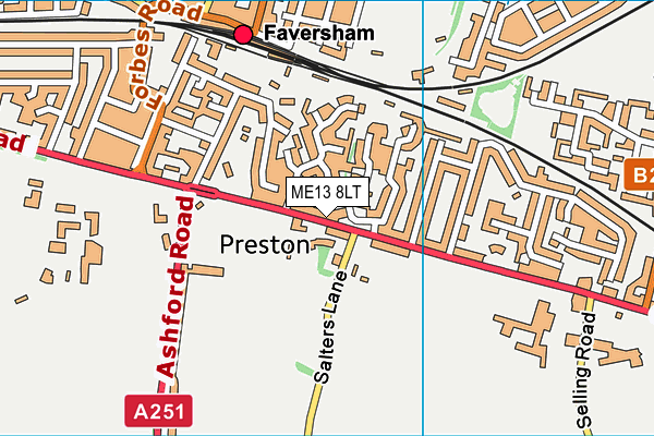 ME13 8LT map - OS VectorMap District (Ordnance Survey)