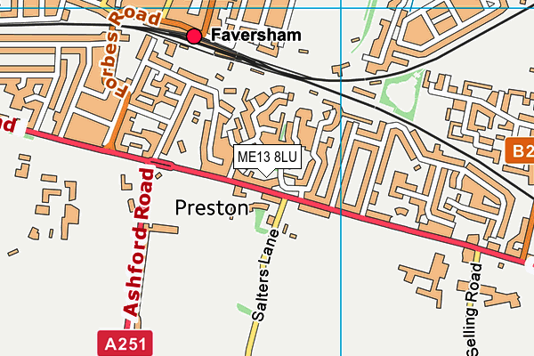 ME13 8LU map - OS VectorMap District (Ordnance Survey)