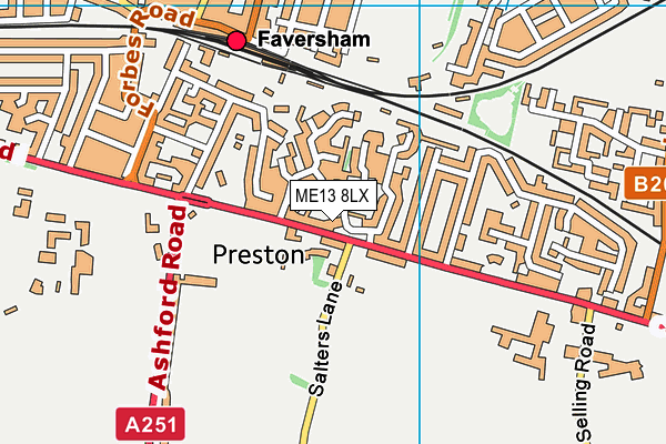 ME13 8LX map - OS VectorMap District (Ordnance Survey)