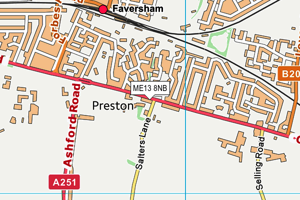 ME13 8NB map - OS VectorMap District (Ordnance Survey)