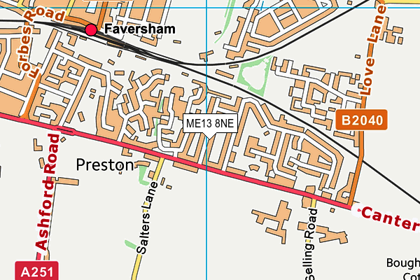 ME13 8NE map - OS VectorMap District (Ordnance Survey)