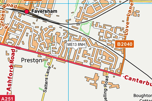 ME13 8NH map - OS VectorMap District (Ordnance Survey)