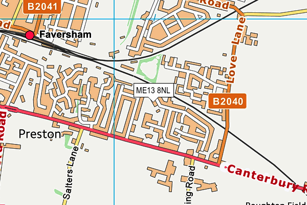 ME13 8NL map - OS VectorMap District (Ordnance Survey)