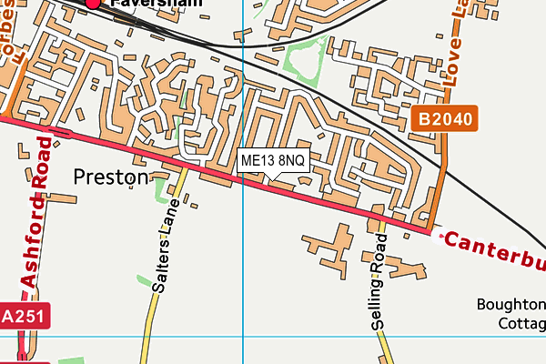 ME13 8NQ map - OS VectorMap District (Ordnance Survey)