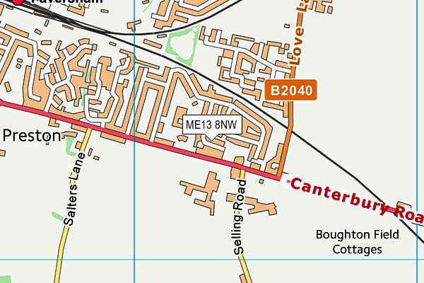 ME13 8NW map - OS VectorMap District (Ordnance Survey)