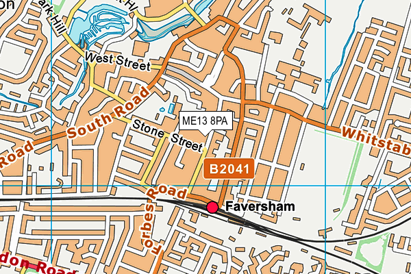 ME13 8PA map - OS VectorMap District (Ordnance Survey)