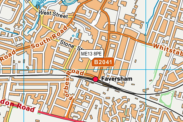 ME13 8PE map - OS VectorMap District (Ordnance Survey)