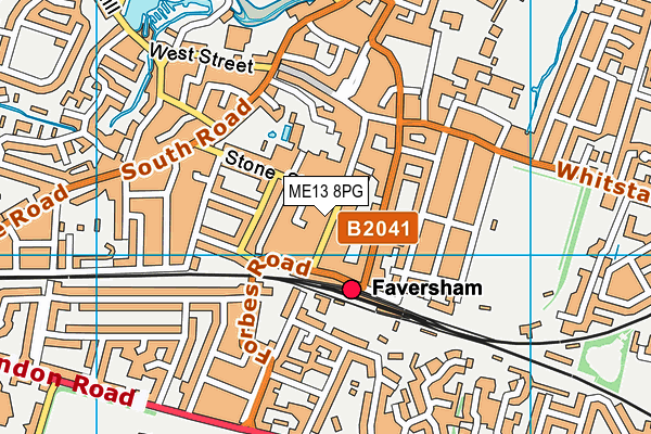 ME13 8PG map - OS VectorMap District (Ordnance Survey)