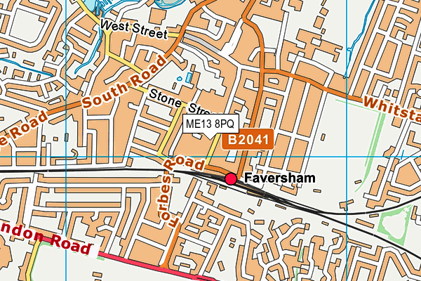 ME13 8PQ map - OS VectorMap District (Ordnance Survey)