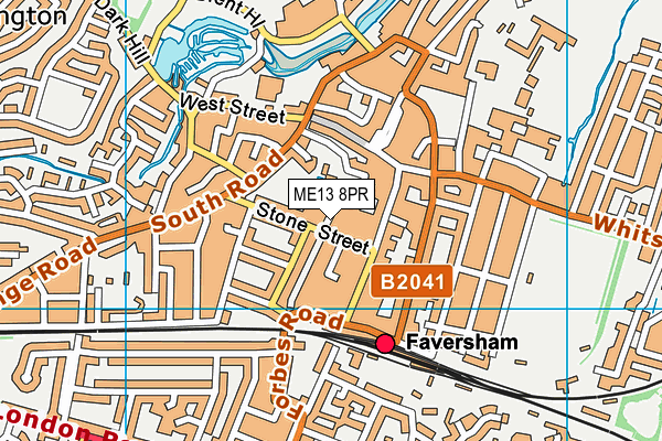 ME13 8PR map - OS VectorMap District (Ordnance Survey)