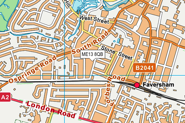 ME13 8QB map - OS VectorMap District (Ordnance Survey)