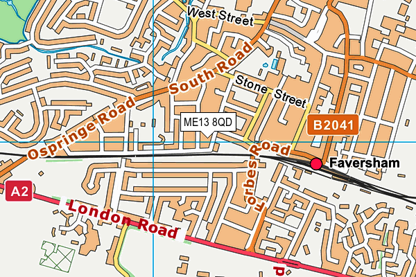 ME13 8QD map - OS VectorMap District (Ordnance Survey)