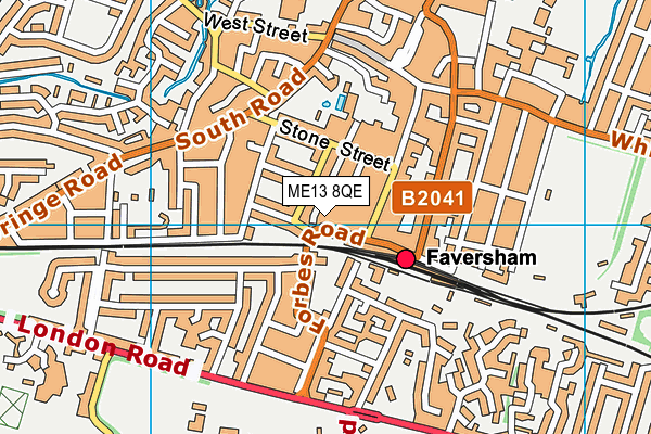 ME13 8QE map - OS VectorMap District (Ordnance Survey)