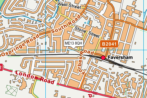 ME13 8QH map - OS VectorMap District (Ordnance Survey)