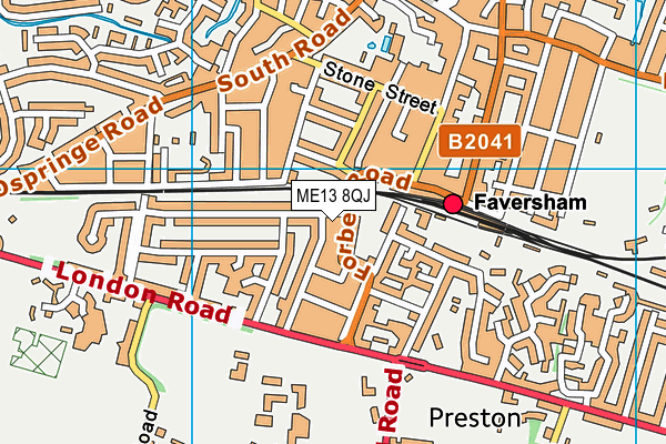 ME13 8QJ map - OS VectorMap District (Ordnance Survey)