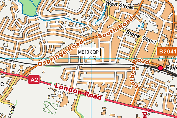 ME13 8QP map - OS VectorMap District (Ordnance Survey)