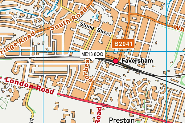 ME13 8QQ map - OS VectorMap District (Ordnance Survey)