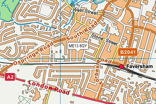 ME13 8QY map - OS VectorMap District (Ordnance Survey)