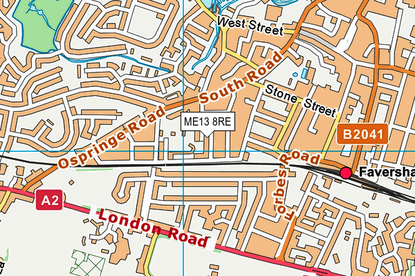 ME13 8RE map - OS VectorMap District (Ordnance Survey)
