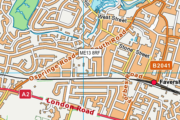 ME13 8RF map - OS VectorMap District (Ordnance Survey)