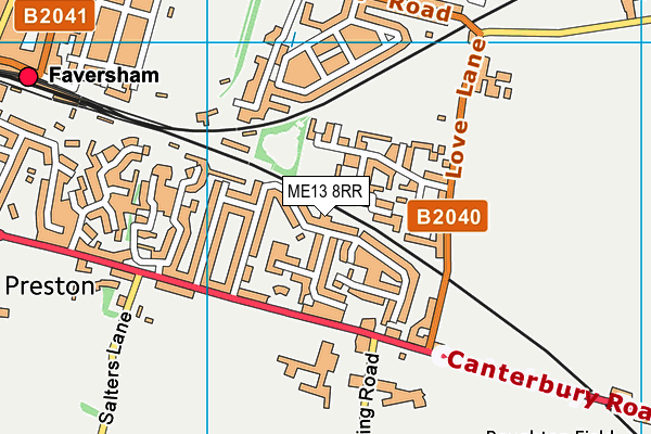ME13 8RR map - OS VectorMap District (Ordnance Survey)