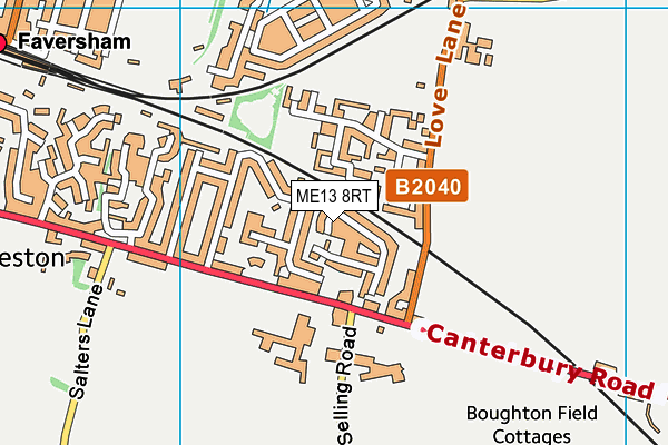 ME13 8RT map - OS VectorMap District (Ordnance Survey)